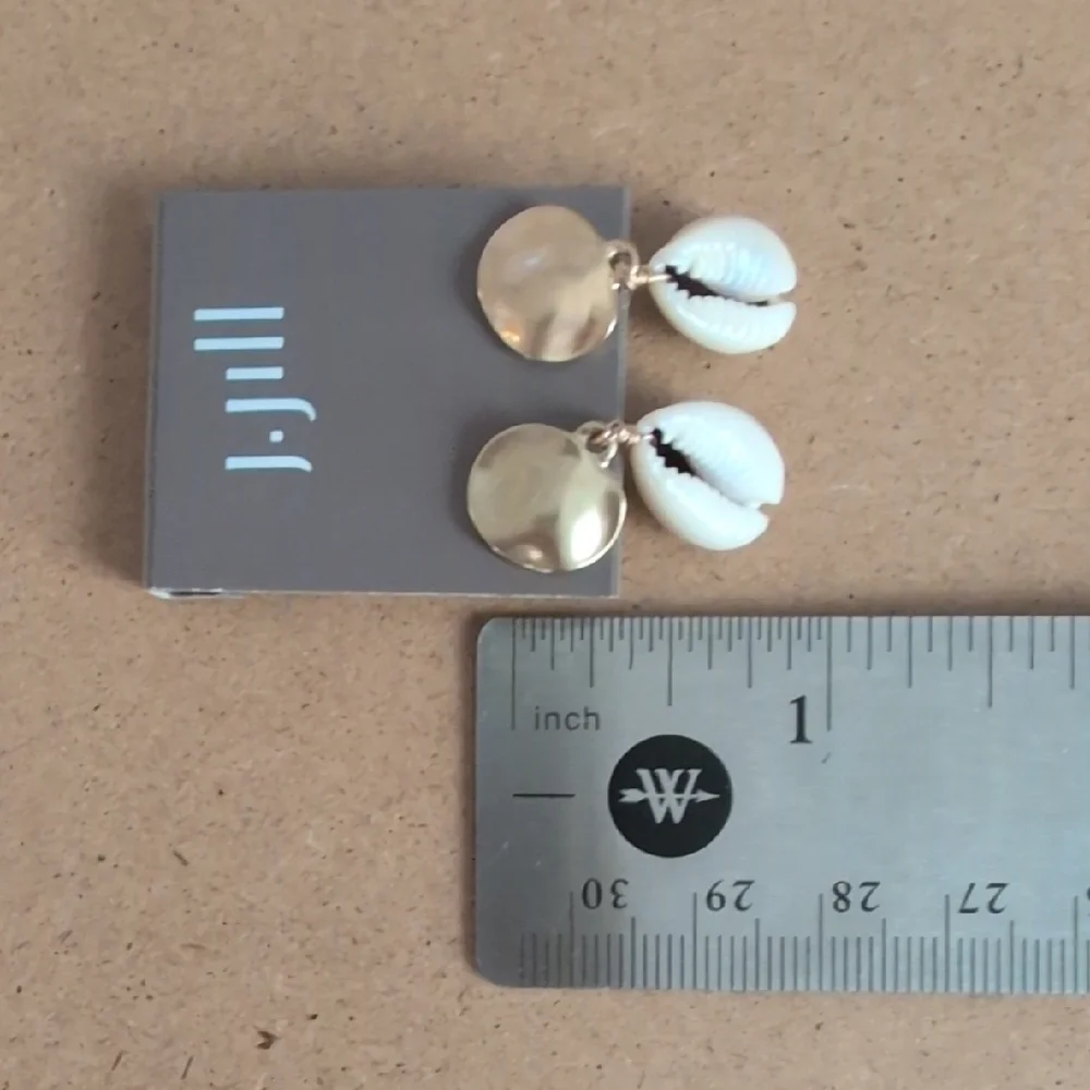 J. Jill Gold and Cream Shell Earrings